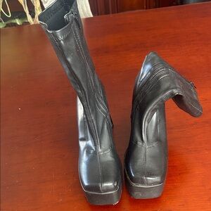 Black Leather Women's Boots